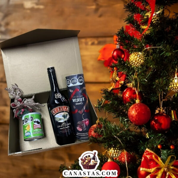 VENTA DE CANASTAS NAVIDEÑAS CON BOTELLA DE VINO Y CHOCOLATES